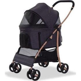 Eurodog Katlanabilir Siyah 64x50x98 cm Köpek Arabası