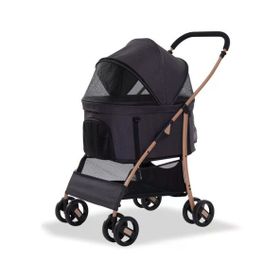 Eurodog Katlanabilir Siyah 64x50x98 cm Köpek Arabası
