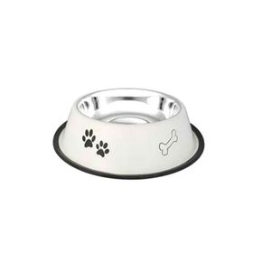 Eurodog Pati Kemik Desenli Metal 16 oz 15.5 cm Köpek Mama Su Kabı