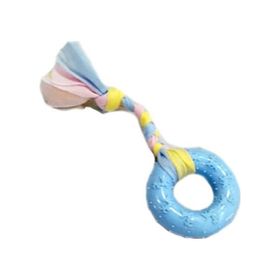 EuroDog Puppy Mavi 16 cm Ufak Halka Diş Kaşıma Köpek Oyuncağı