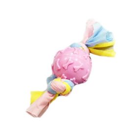 EuroDog Puppy Pembe 19 cm Kemik Desenli Top Diş Kaşıma Köpek Oyuncağı