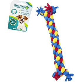 Eurodog Sarı Mavi Kırmızı 24 cm Dumbell Diş İpi Köpek Oyuncağı