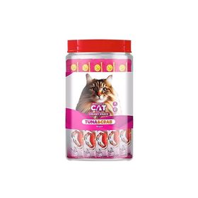 Eurogold 30x15 gr Cat Ton Balıklı ve Yengeçli Sıvı Kedi Ödülü