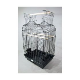 Eurogold 47x36x70 cm Açılır Çatılı Siyah Papağan Kafesi