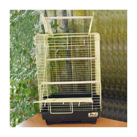 Eurogold 51x51x152 cm Açılabilir Çatılı Sehpalı Pirinç Papağan Kafesi