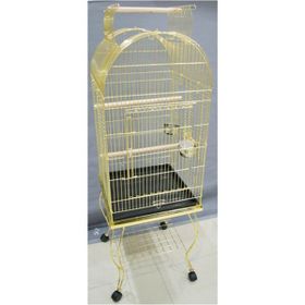 Eurogold 51x51x152 cm Açılabilir Çatılı Sehpalı Pirinç Papağan Kafesi