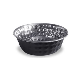 Eurogold Kedi ve Köpek İşlemeli Çelik 11 cm Mama Su Kabı
