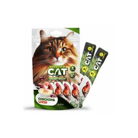 Eurogold Tavuklu ve Ciğerli 5x15 GR Sıvı Kedi Ödülü