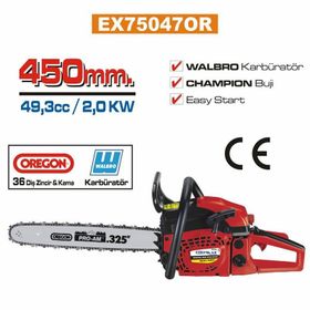 Euromax EX75047 450 mm Benzinli Ağaç Kesim Motoru