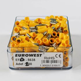 Eurowest EFD-5638 6 mm Dişi Faston Tip İzoleli Kablo Ucu