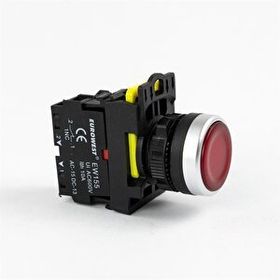 Eurowest EW-55-01L-24 Kırmızı 1 Nc Yaylı Led Işıklı Stop Butonu
