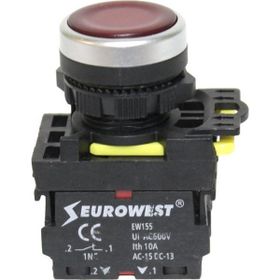 Eurowest EW-55-01L-24 Kırmızı 1 Nc Yaylı Led Işıklı Stop Butonu