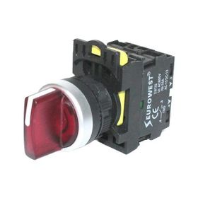 Eurowest EW-55-02XSL 2 Nc 220 V Kırmızı Led Işıklı Kalıcı Mandal Buton
