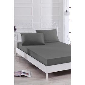 Ev & Ev Home EP-015585 Füme Lastikli Tek Kişilik Çarşaf Seti