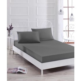 Ev & Ev Home EP-015585 Füme Lastikli Tek Kişilik Çarşaf Seti