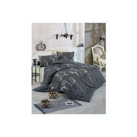 Ev & Home EP-012041 Kolay ütülenir Trace Antrasit Tek Kişilik Nevresim Takımı