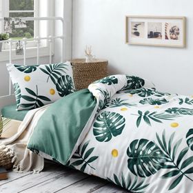 Ev & Home EP-017378 Monstera Yeşil Tek Kişilik Nevresim Takımı