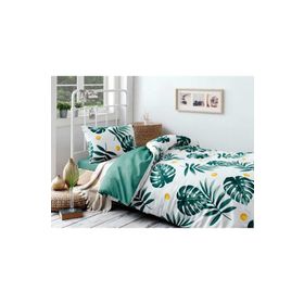 Ev & Home EP-017378 Monstera Yeşil Tek Kişilik Nevresim Takımı