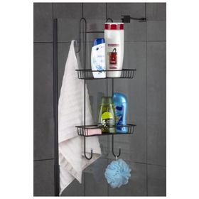 Eva Banyo Tasarım Siyah Duşakabin Şampuanlık Banyo Askısı