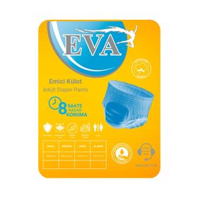 EVA Mavi Büyük 8 Adet Emici Külot Hasta Bezi