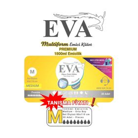 EVA Multiform Premium Seviye 4 1500 ml Emicilik Medium 80-110 cm 30'lu Ayakta Hasta Külot Bezi