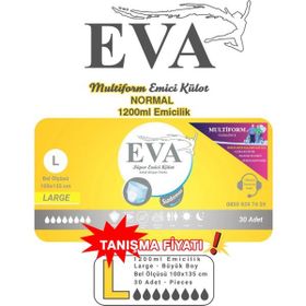 EVA Multiform Seviye 2 1200 ml Emicilik Large 100-135 cm 30'lu Ayakta Hasta Külot Bezi