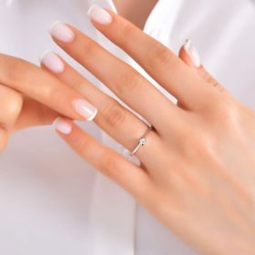 Eva Pırlanta 14 G Renk 0.14 Karat Pırlanta Tektaş Yüzük