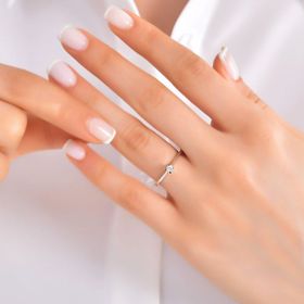Eva Pırlanta 14 G Renk 0.14 Karat Pırlanta Tektaş Yüzük