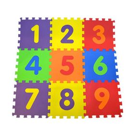 Eva Sayılar 9 Parça 33x33 cm Puzzle Oyun Halısı