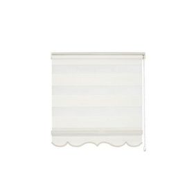 Evaks Basic V-2 Plise Zebra Desenli 140x200 cm Krem Stor Perde