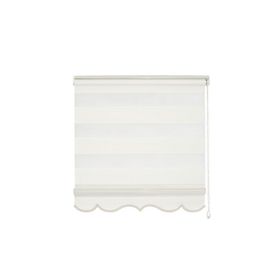 Evaks Basic V-2 Plise Zebra Desenli 140x200 cm Krem Stor Perde