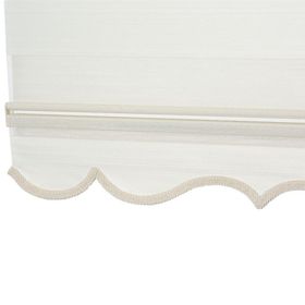Evaks Basic V-2 Plise Zebra Desenli 150x200 cm Krem Stor Perde