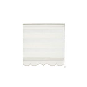 Evaks Basic V-2 Plise Zebra Desenli 150x200 cm Krem Stor Perde