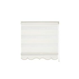 Evaks Basic V-2 Plise Zebra Desenli 80x200 cm Krem Stor Perde