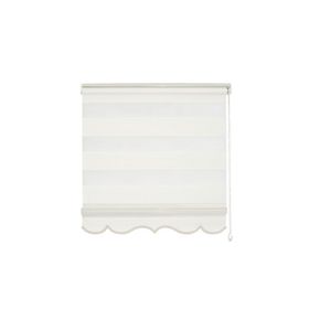 Evaks Basic V-2 Plise Zebra Desenli 80x200 cm Krem Stor Perde