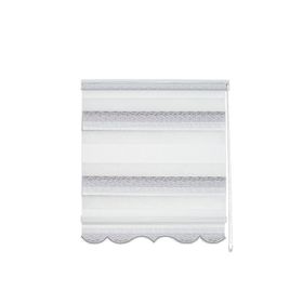 Evaks Malaga V-5 Melanj Zebra Desenli 160x200 cm Gri Stor Perde