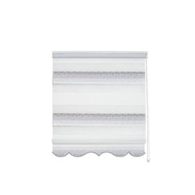 Evaks Malaga V-5 Melanj Zebra Desenli 180x200 cm Gri Stor Perde