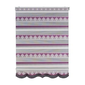 Evaks Plise Zebra Desenli 7116 180x200 cm Pudra Stor Perde