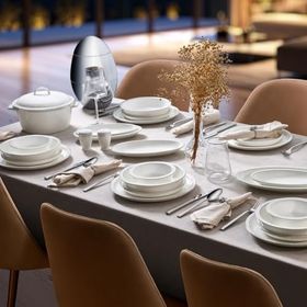 Evaliza Alaia Stella Platin 60 Parça 12 Kişilik Yemek Takımı