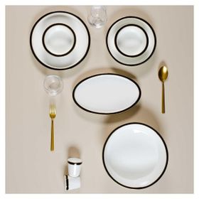 Evaliza Black Gold Alaia Black Gold 60 Parça 12 Kişilik Yemek Takımı