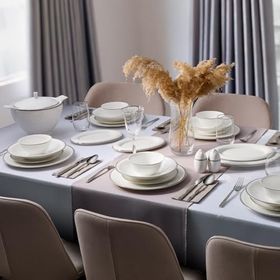 Evaliza Buckingham Platin 60 Parça 12 Kişilik Yemek Takımı