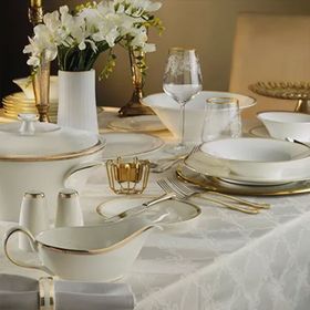 Evaliza Coupe Paisley Gold 101 Parça Yemek Takımı