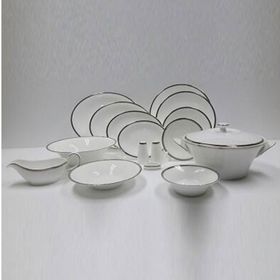 Evaliza Coupe Paisley Platin 60 Parça 12 Kişilik Yemek Takımı