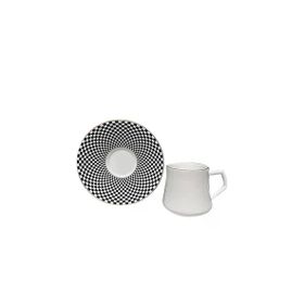 Evaliza Dama Bw 1mm 12'li Gold Kahve Fincanı