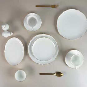 Evaliza Magnolia Premium 36 Parça 6 Kişilik Gold Kahvaltı Takımı