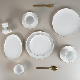 Evaliza Magnolia Premium 36 Parça Gold Kahvaltı Takımı