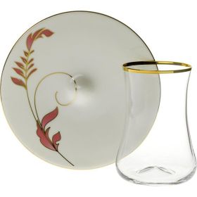 Evaliza Nostalji Çiçek 6'lı Çay Seti