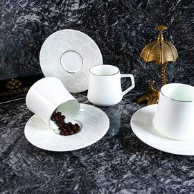 Evaliza Paisley White 6 Kişilik 180 ml Çay Fincan Takımı