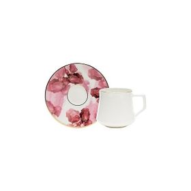 Evaliza Pembe Cicek 6 Kişilik 130 ml Çay Fincan Takımı
