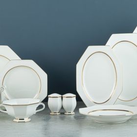 Evaliza Prizma Gold 60 Parça Yemek Takımı